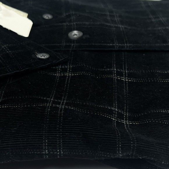 Vintage Preswick & Moore Button Down Shirt Adult XXL  Black Plaid Cotton Men NWT - Picture 5 of 7